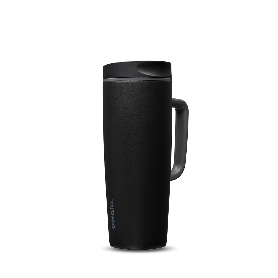 SmoothSip Slider with Handle Cup Very, Very Dark Ceramic